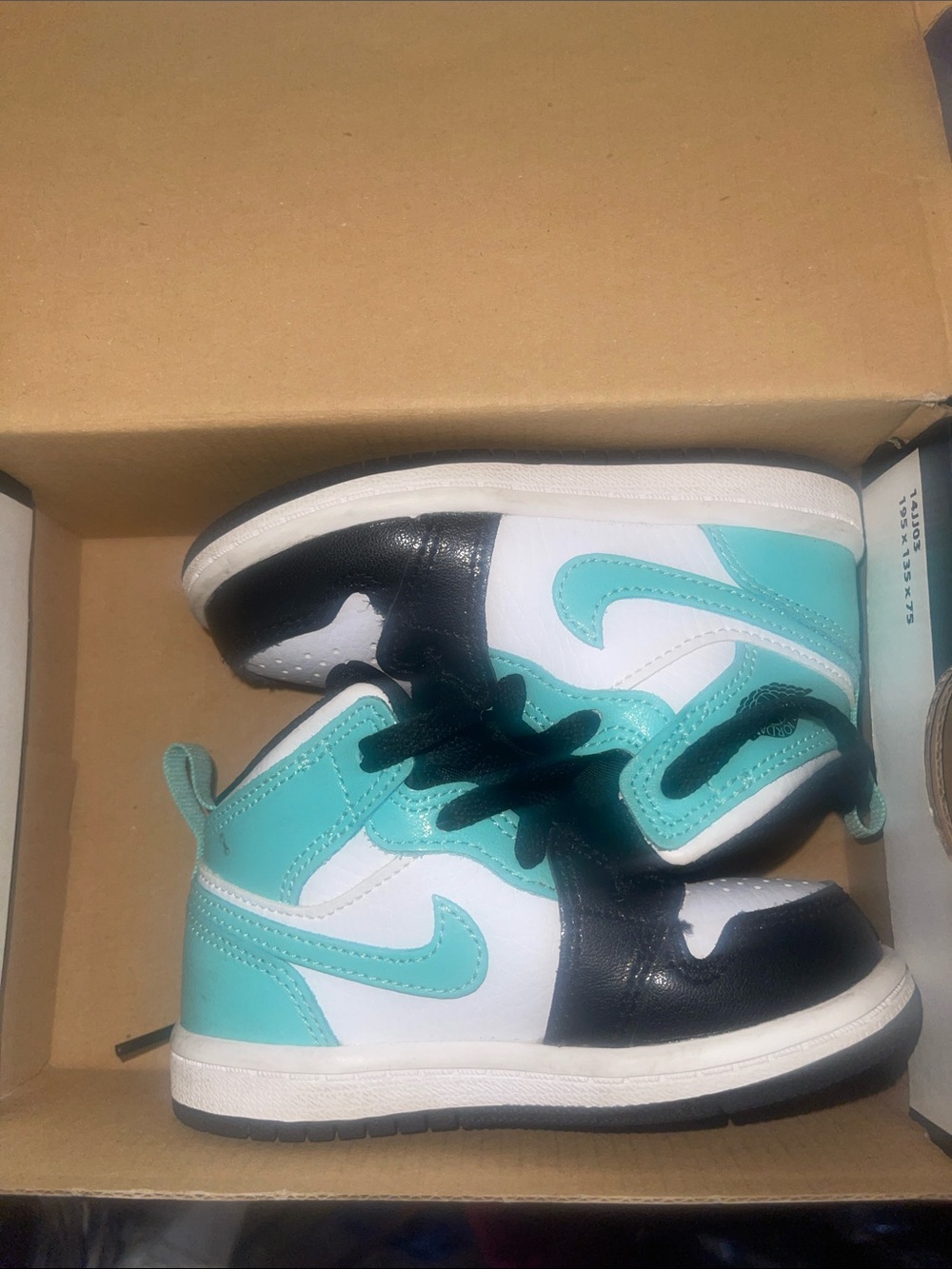 Nike Kids Mid-Top Sneakers in Teal, White & Black